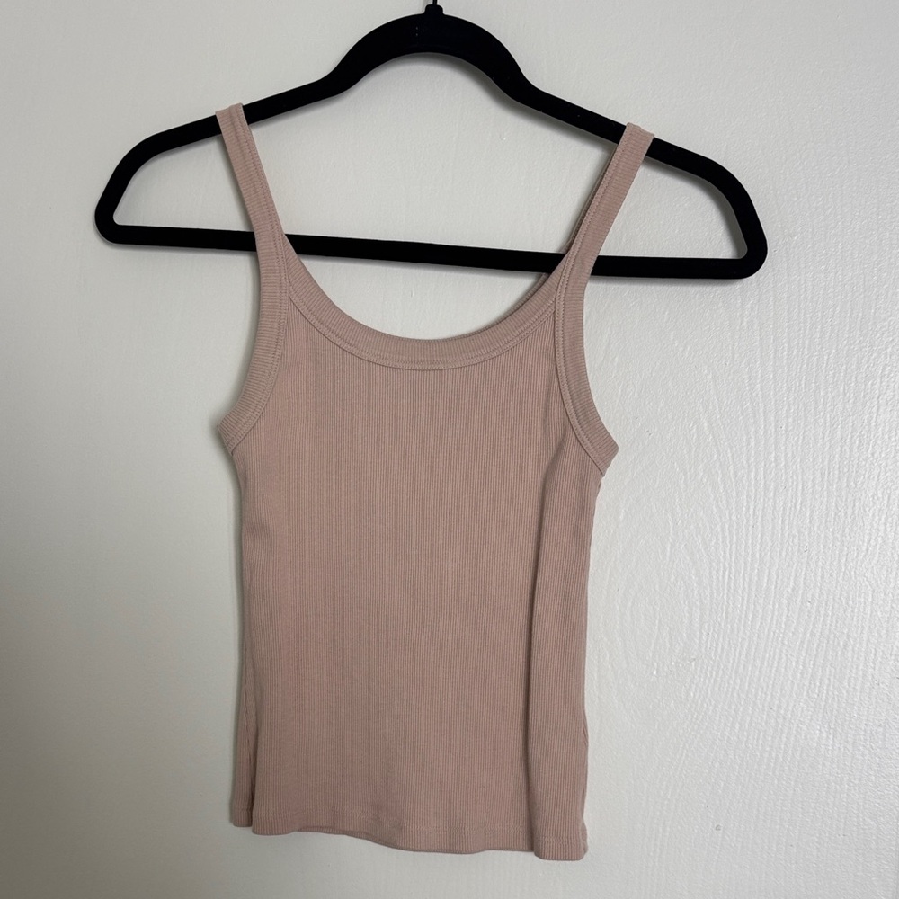 Reformation Blush Pink Ribbed Camisole